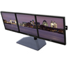 BT7333 - AViBALL&reg; Flat Screen Desk Mount with Glass Base for Three Screens - with Screens