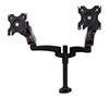 Full Motion Twin Screen with Dual Articulated Arms Flat Screen Desk Mount - Front View