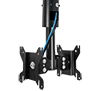 BT7554 - Back-to-Back Flat Screen Ceiling / Desk Mount - Integrated cable management for a neat and tidy installation