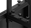 Tool-less micro-adjustments at 8 points for seamless display alignment