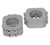 BT8435 50mm Collar Kit for Pole Mounting B-Tech Hook On Mounts - Silver