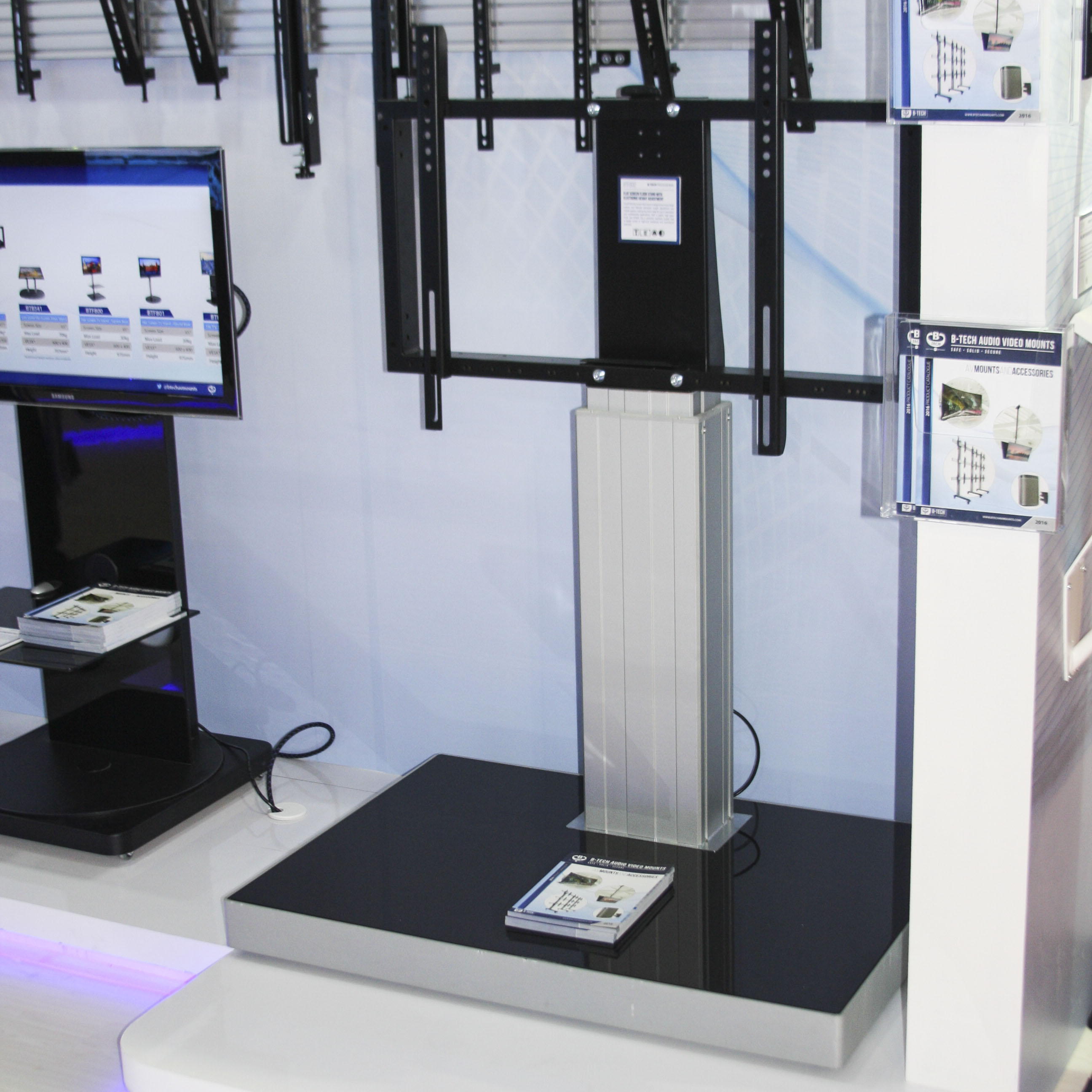 BTF832 flat screen floor stand with electronic height adjustment