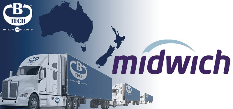 B-Tech AV Mounts & Midwich Australia Pty Ltd Announce Official ANZ Distribution Partnership  