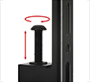 BT8515 - Interface arms include levelling screws to adjust the height of the screen