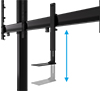BT8527 - Adjustable mounting arm mounts the included VC shelf above or below the screen