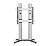 BT8709 - Premium Freestanding Single Screen Twin Column UC Stand - Silver & Black